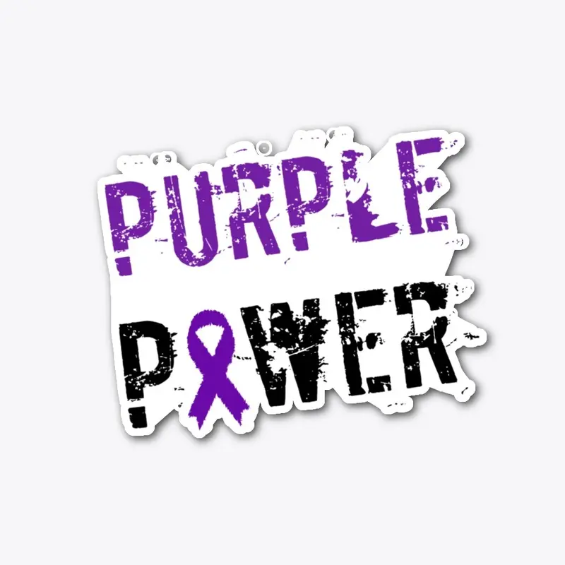 Purple ribbon supports domestic violence